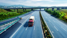 Road Freight: Goods are Transfer Via Truck By Road